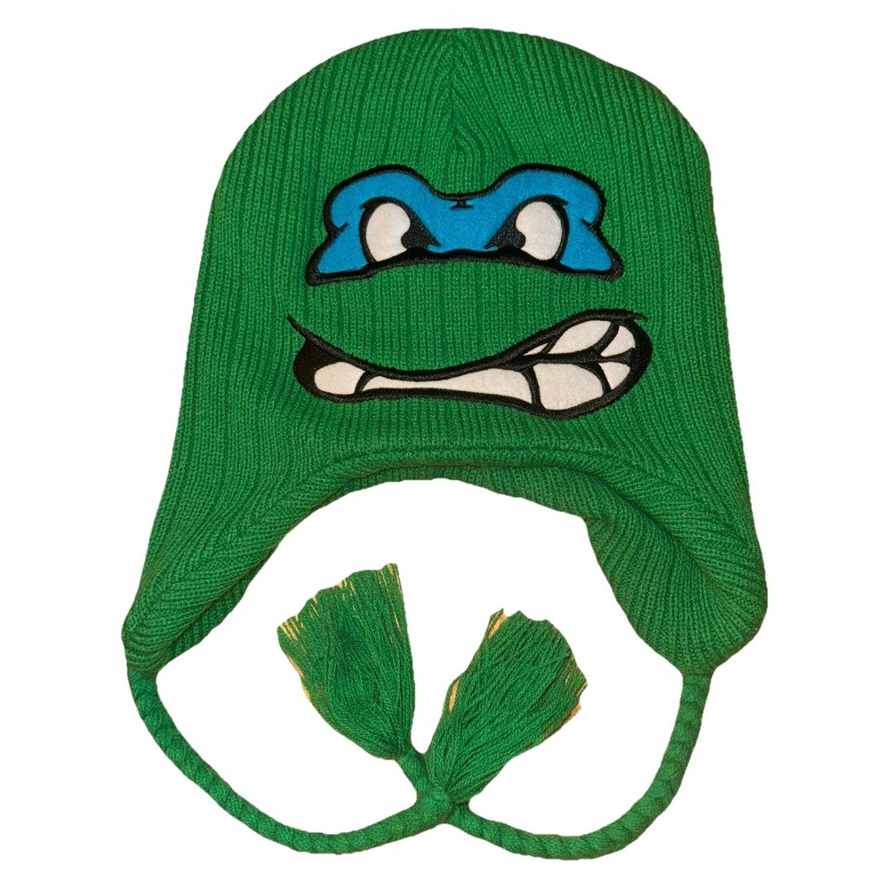 Nickelodeon TMNT Teenage Mutant Ninja Turtles Hat Tassels Reversible OSFM 2012